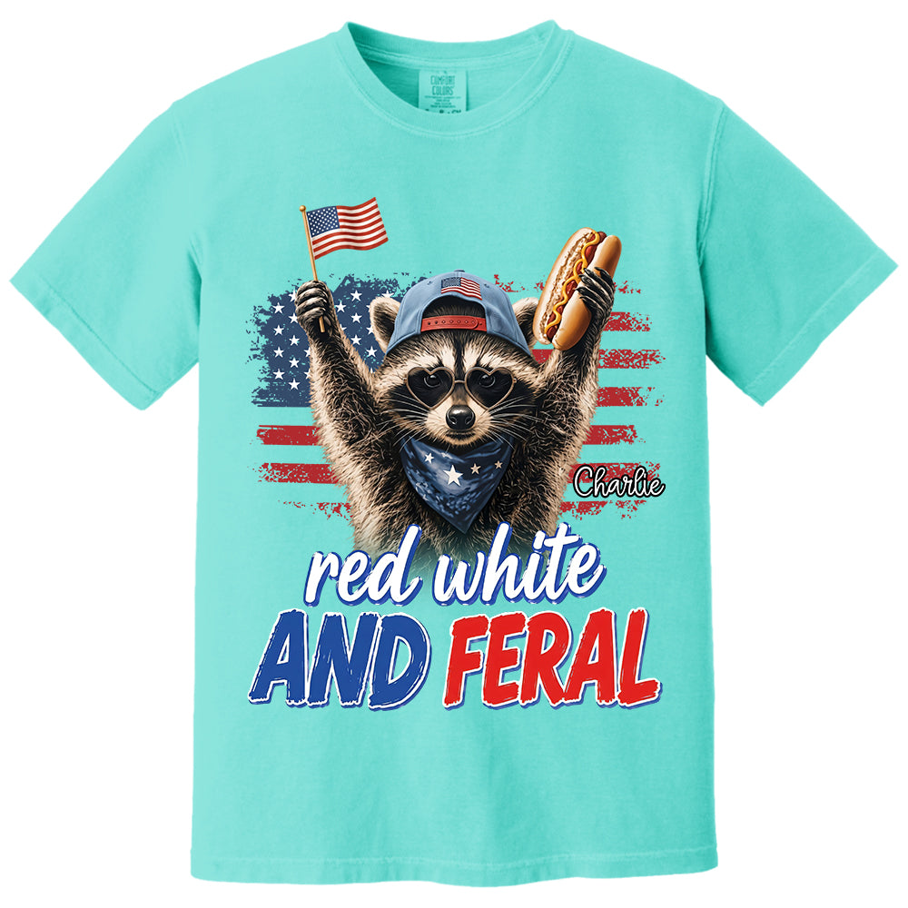 Red White And Patriotic Raccoon, Custom Photo Pet Dog Cat & Raccoon Shirt, Funny USA Animal For 250 Years Of Freedom, July 4th Gift MI209 VH01