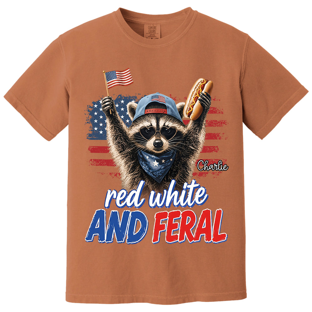 Red White And Patriotic Raccoon, Custom Photo Pet Dog Cat & Raccoon Shirt, Funny USA Animal For 250 Years Of Freedom, July 4th Gift MI209 VH01