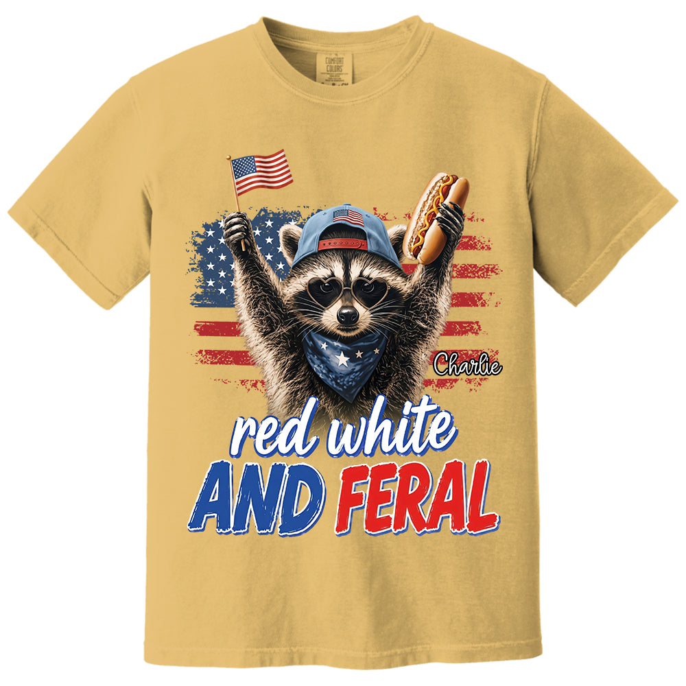 Red White And Patriotic Raccoon, Custom Photo Pet Dog Cat & Raccoon Shirt, Funny USA Animal For 250 Years Of Freedom, July 4th Gift MI209 VH01