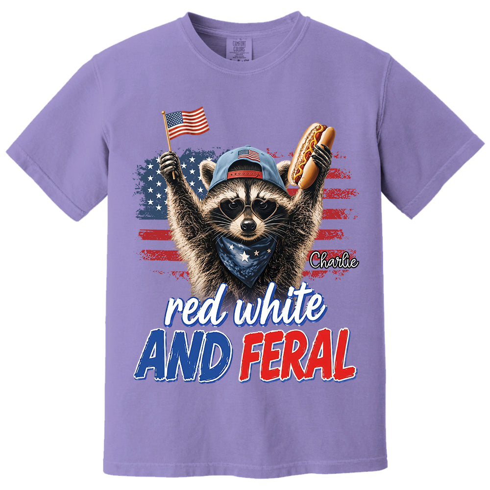 Red White And Patriotic Raccoon, Custom Photo Pet Dog Cat & Raccoon Shirt, Funny USA Animal For 250 Years Of Freedom, July 4th Gift MI209 VH01