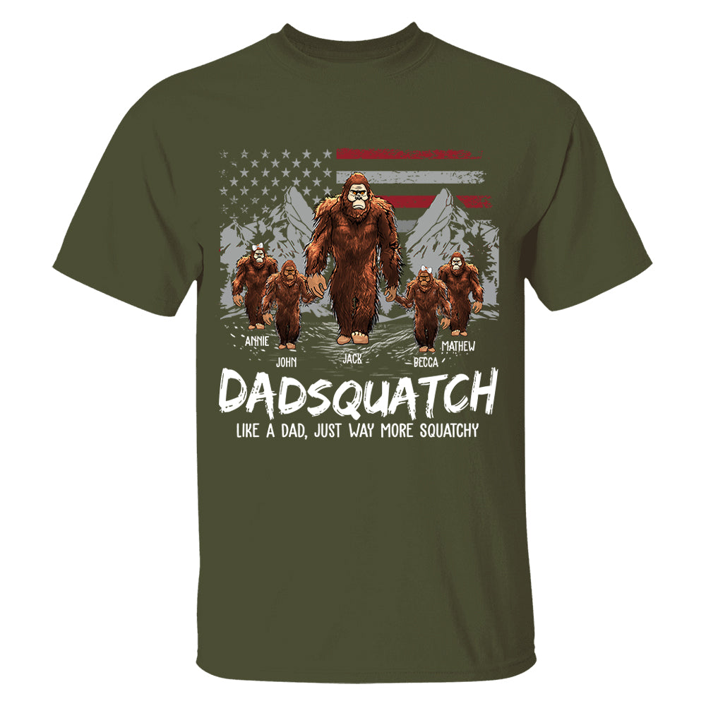 Personalized Papaquatch, Like A Grandpa, Just Way More Squatchy - Father's Day Gift, 4th Of July Vr2