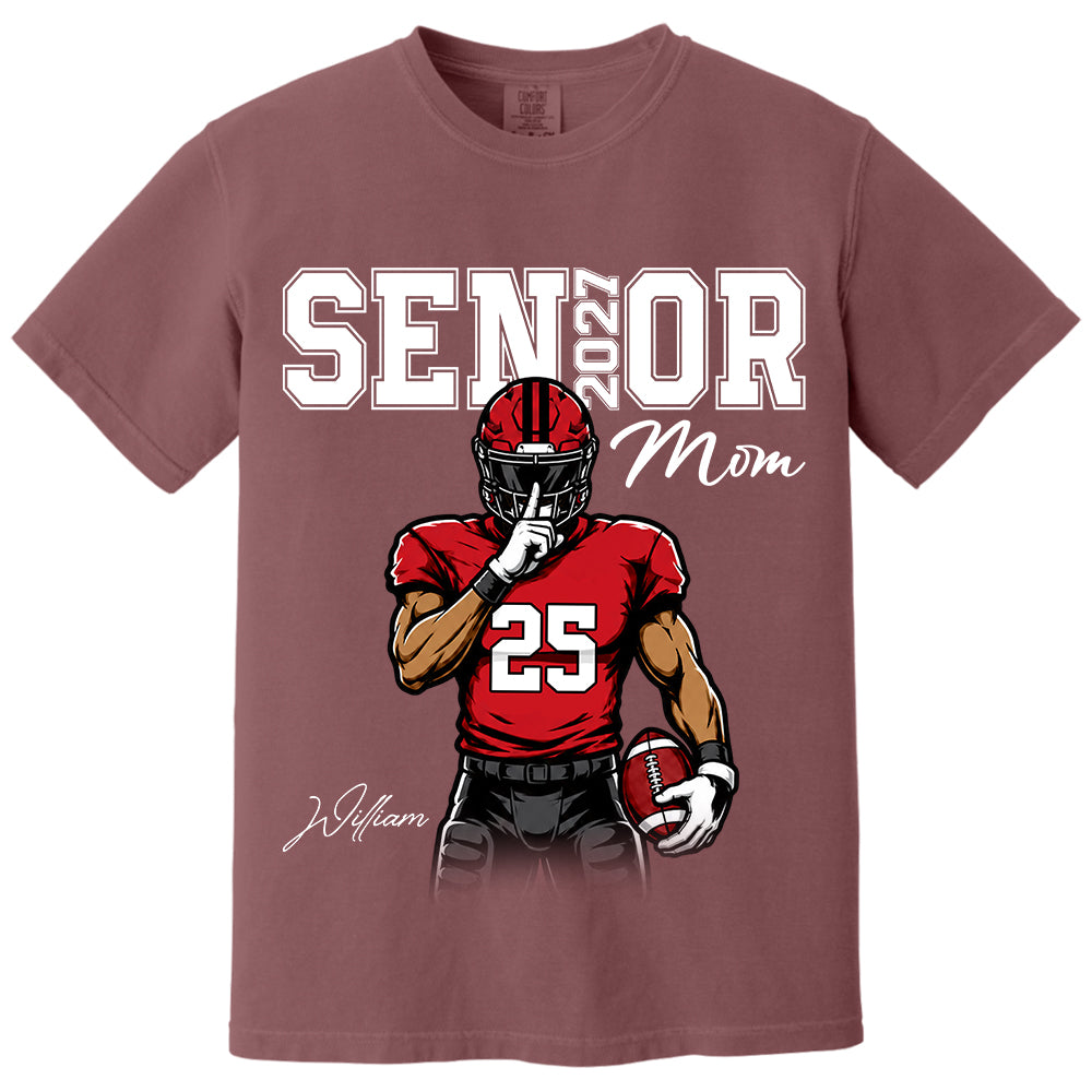 Custom Senior Football Mom Shirt, Senior Night Tee 2027 L0411 VH01