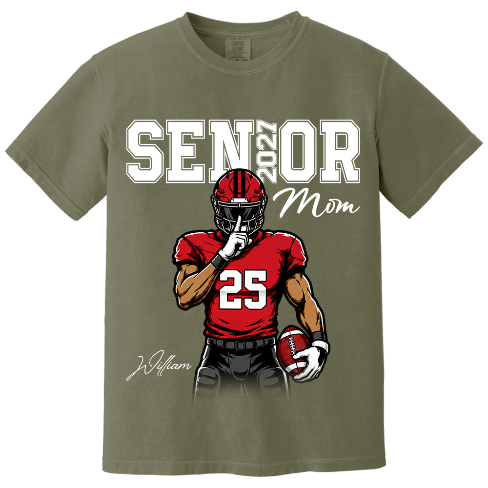 Custom Senior Football Mom Shirt, Senior Night Tee 2027 L0411 VH01