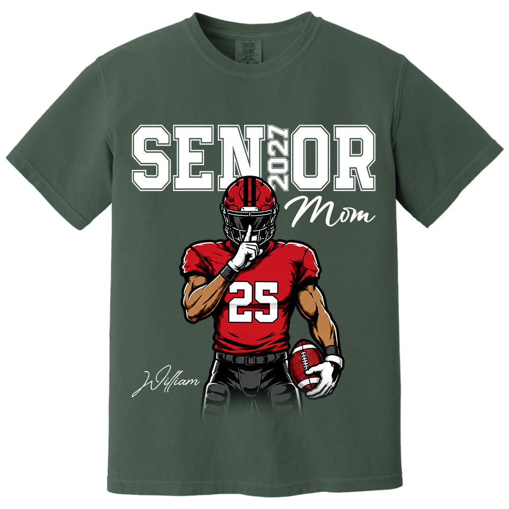 Custom Senior Football Mom Shirt, Senior Night Tee 2027 L0411 VH01