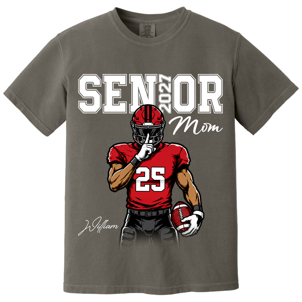 Custom Senior Football Mom Shirt, Senior Night Tee 2027 L0411 VH01