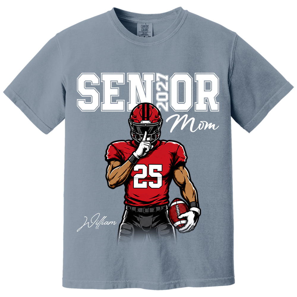 Custom Senior Football Mom Shirt, Senior Night Tee 2027 L0411 VH01