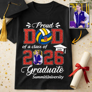 Personalized Volleyball Graduation Shirt Class of 2026 Custom Senior Shirt Family Graduation Gift Volleyball Senior 2026 Shirt Na02 T24