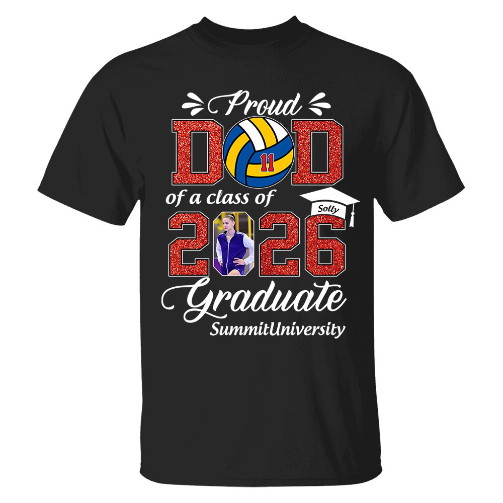 Personalized Volleyball Graduation Shirt Class of 2026 Custom Senior Shirt Family Graduation Gift Volleyball Senior 2026 Shirt Na02 T24
