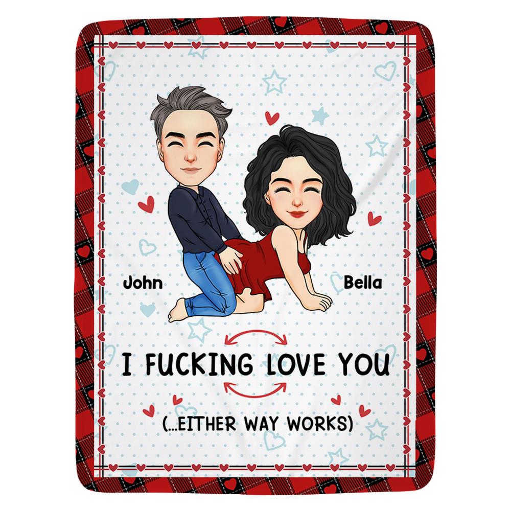 Every Day Is The Best Day When I'm With You - Couple Personalized Custom Blanket - Christmas Gift For Husband Wife, Anniversary