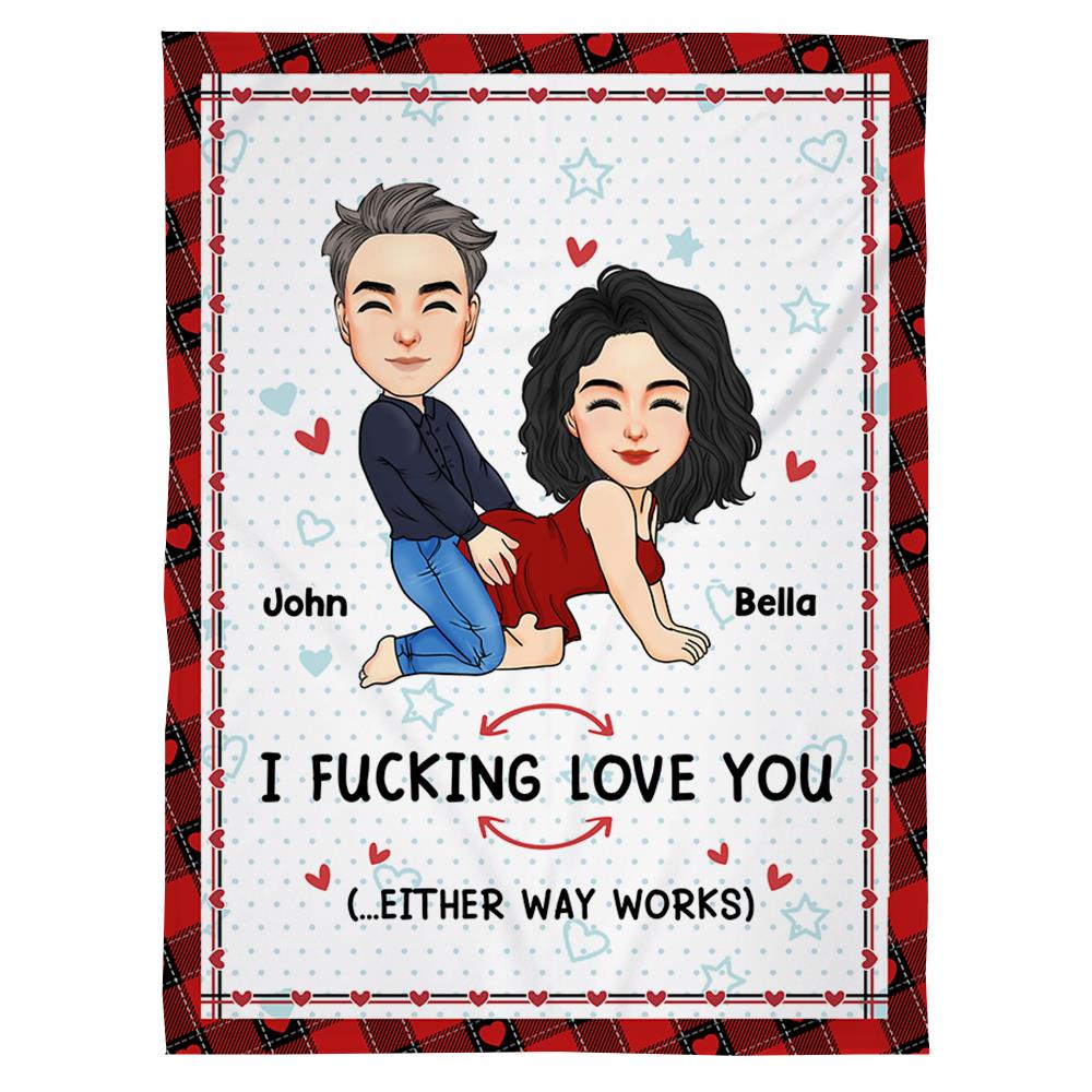 Every Day Is The Best Day When I'm With You - Couple Personalized Custom Blanket - Christmas Gift For Husband Wife, Anniversary