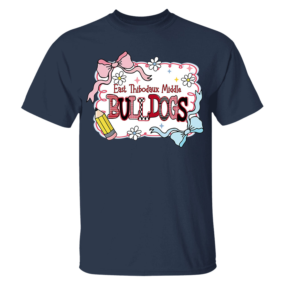 Custom School's Name Shirts, Custom Preppy Teacher First Day of School Shirt Gift For Teacher Nh00