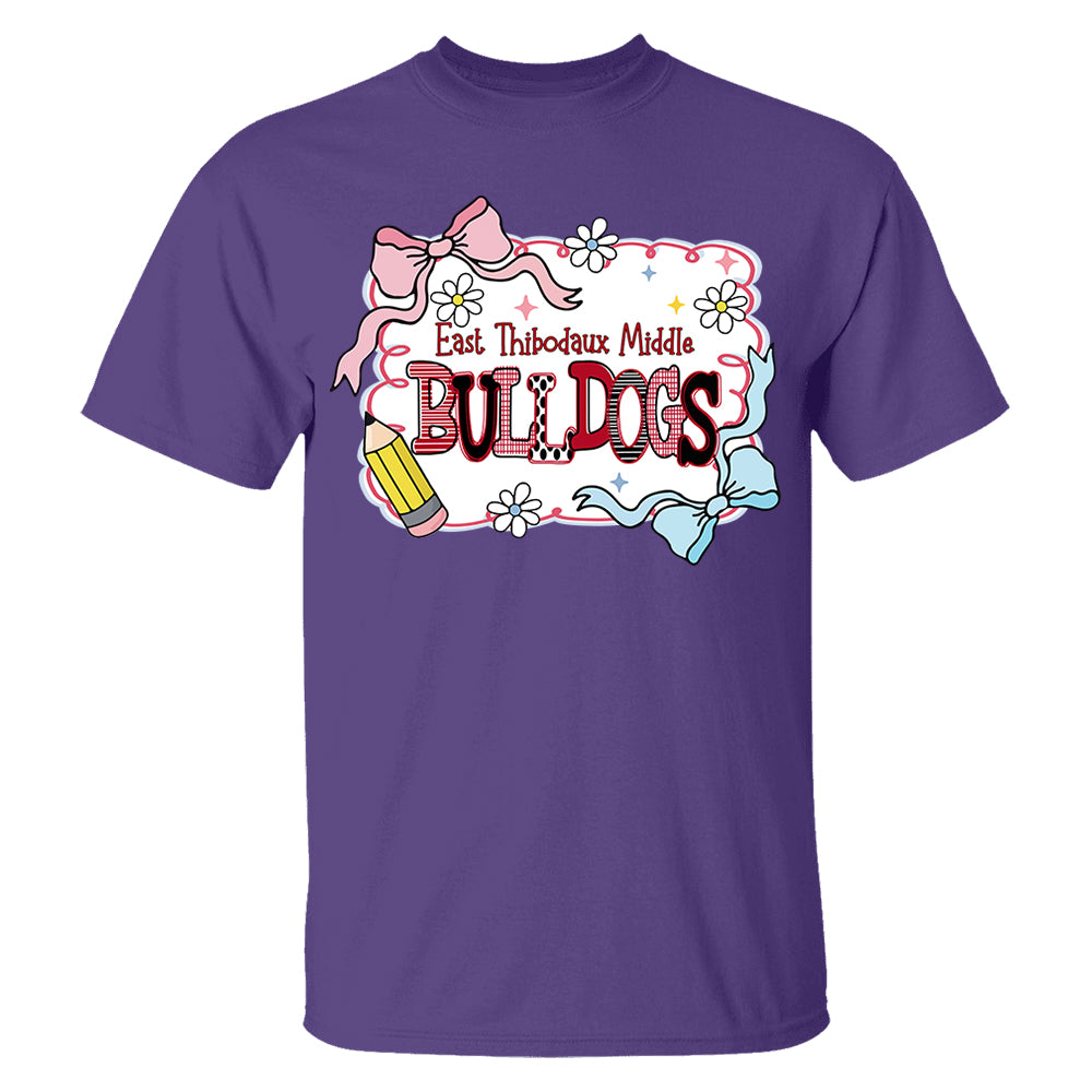 Custom School's Name Shirts, Custom Preppy Teacher First Day of School Shirt Gift For Teacher Nh00