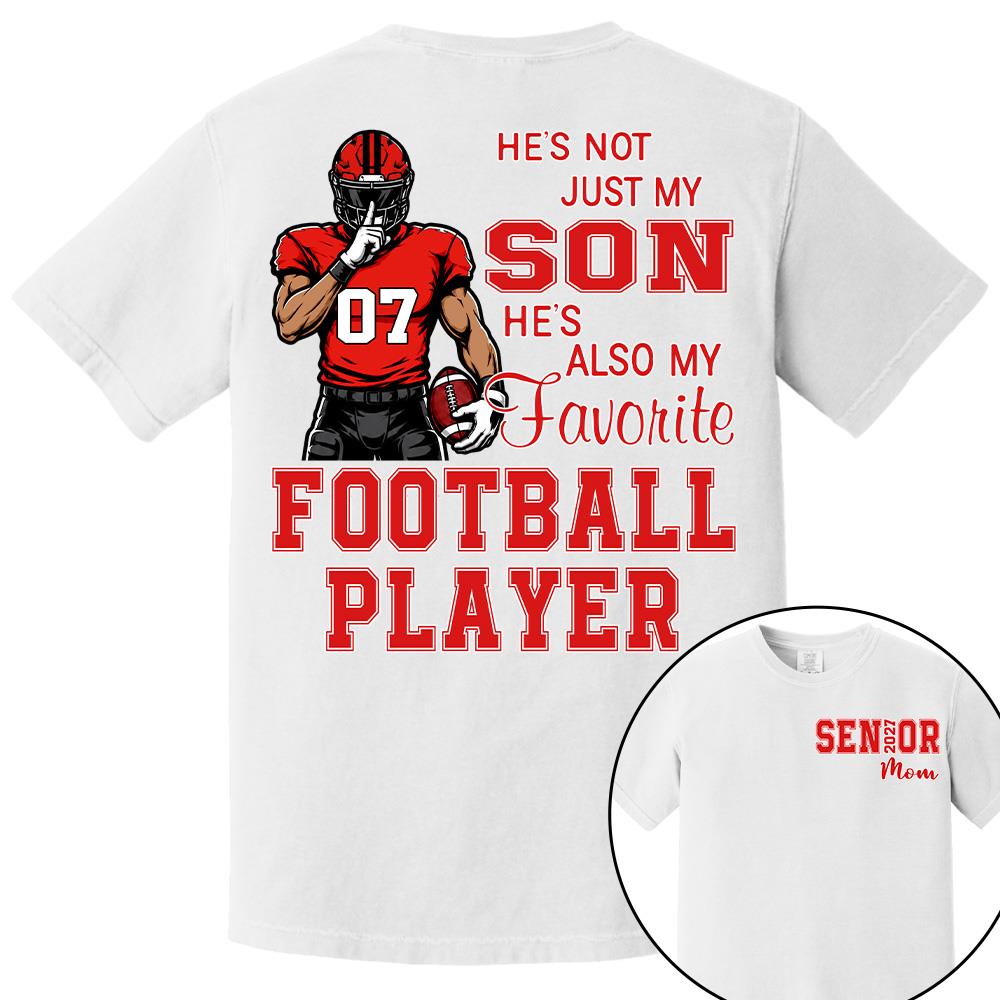 Custom Senior Mom 2027 Football Player Shirt, For Football Lovers L0411 Hv01