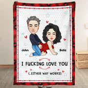Every Day Is The Best Day When I'm With You - Couple Personalized Custom Blanket - Christmas Gift For Husband Wife, Anniversary