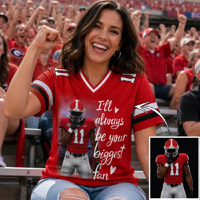 Personalized Football Mom Jersey with Custom Player Photo, Name & Number – Game Day Gift for Mom Dad Family