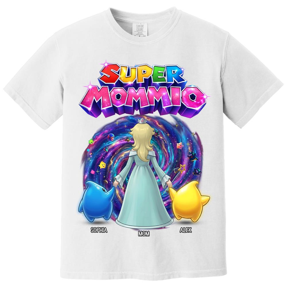 Personalized Super Mommio Galaxy Gaming Shirt, Mother's Day Gifts For Mom L0411 Hv01