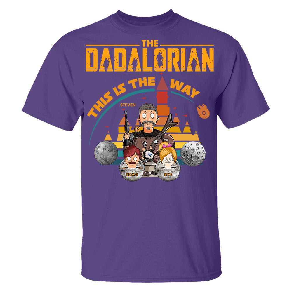 The Dadalorian This Is The Way - Personalized Shirt For Dad Custom Nickname With Kids Pt99