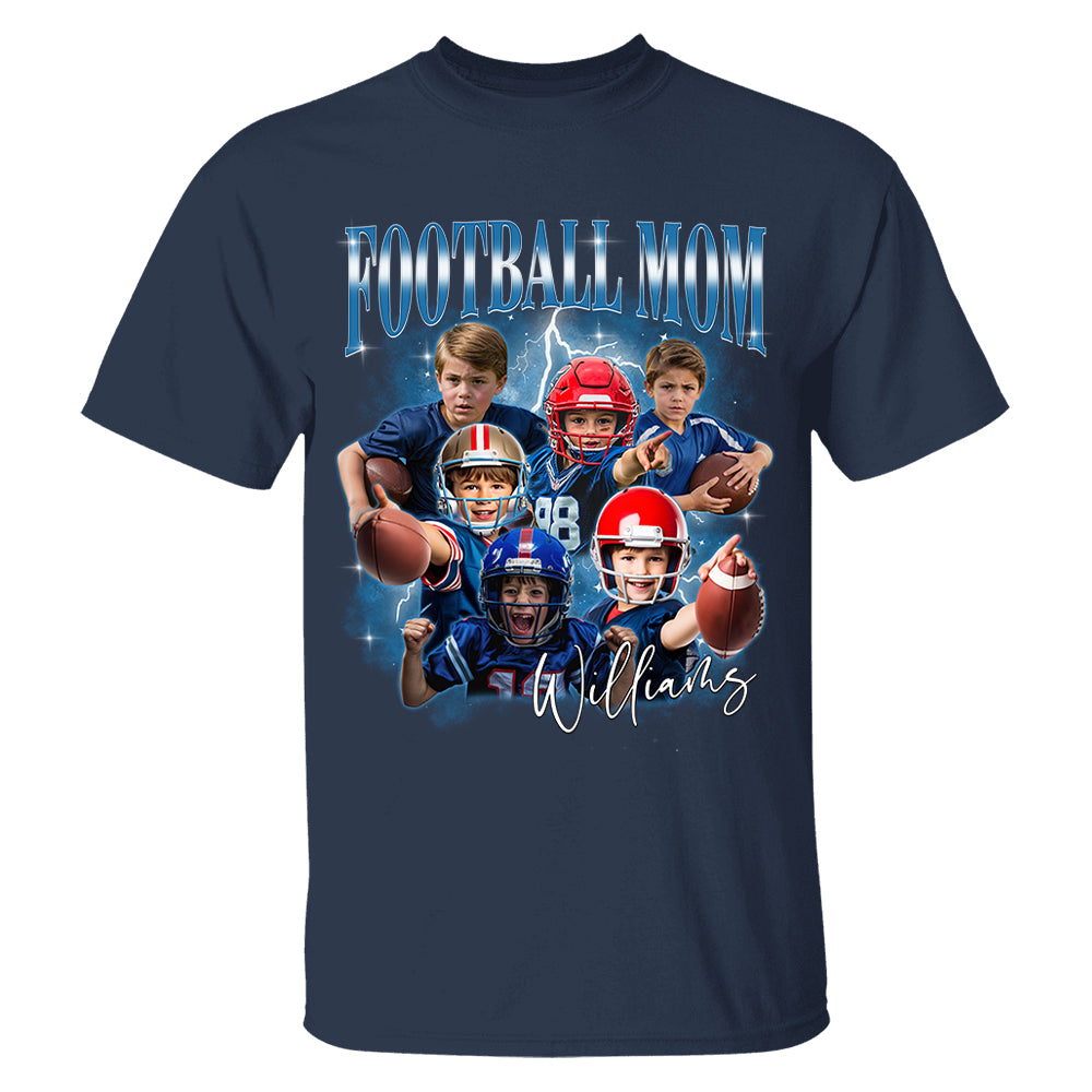 Personalized Football Mom Shirts, Custom Photo Sport Family Member, Game Day Football Team Your Own Pictures