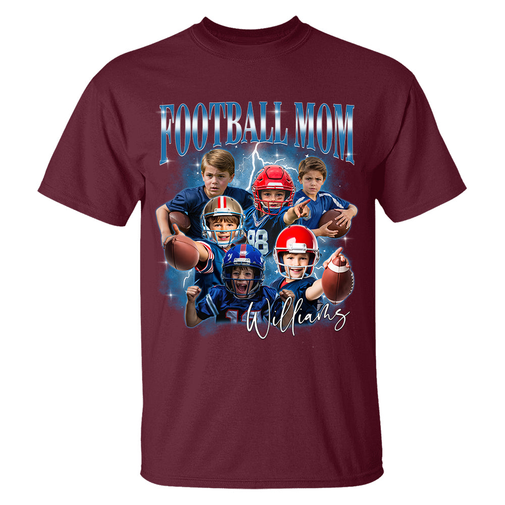 Personalized Football Mom Shirts, Custom Photo Sport Family Member, Game Day Football Team Your Own Pictures