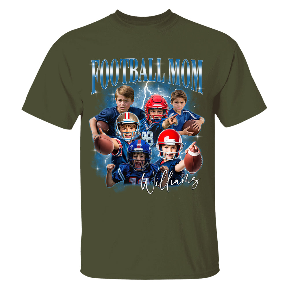 Personalized Football Mom Shirts, Custom Photo Sport Family Member, Game Day Football Team Your Own Pictures