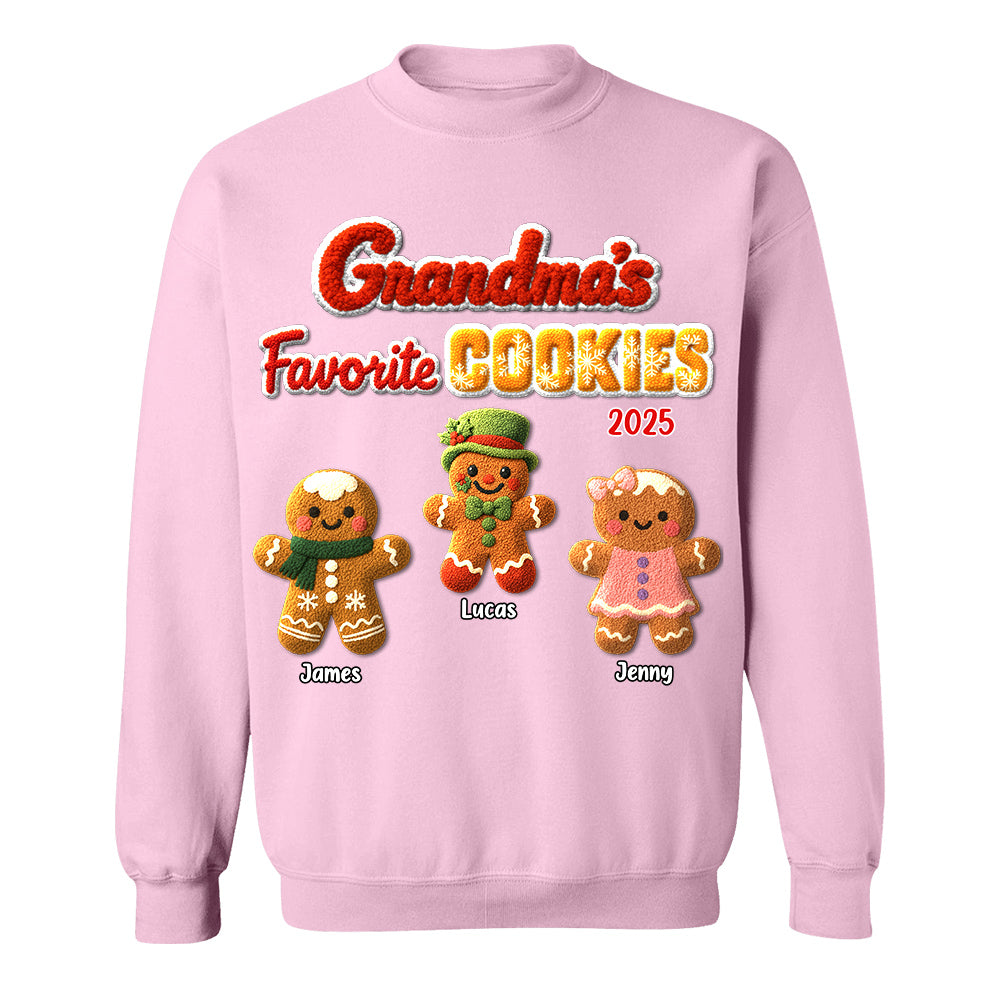 Grandma's Favorite Cookie Crochet Faux Yarn Texture Personalized Shirt Hv01