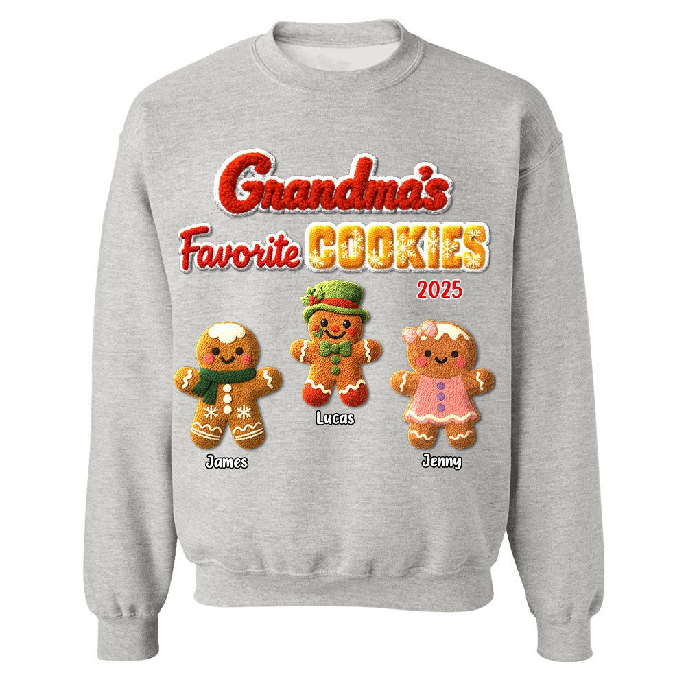 Grandma's Favorite Cookie Crochet Faux Yarn Texture Personalized Shirt Hv01