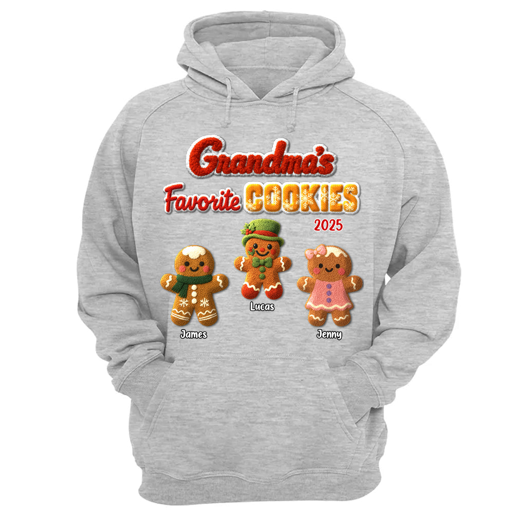 Grandma's Favorite Cookie Crochet Faux Yarn Texture Personalized Shirt Hv01