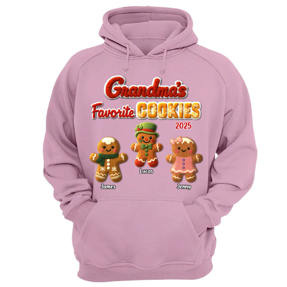 Grandma's Favorite Cookie Crochet Faux Yarn Texture Personalized Shirt Hv01