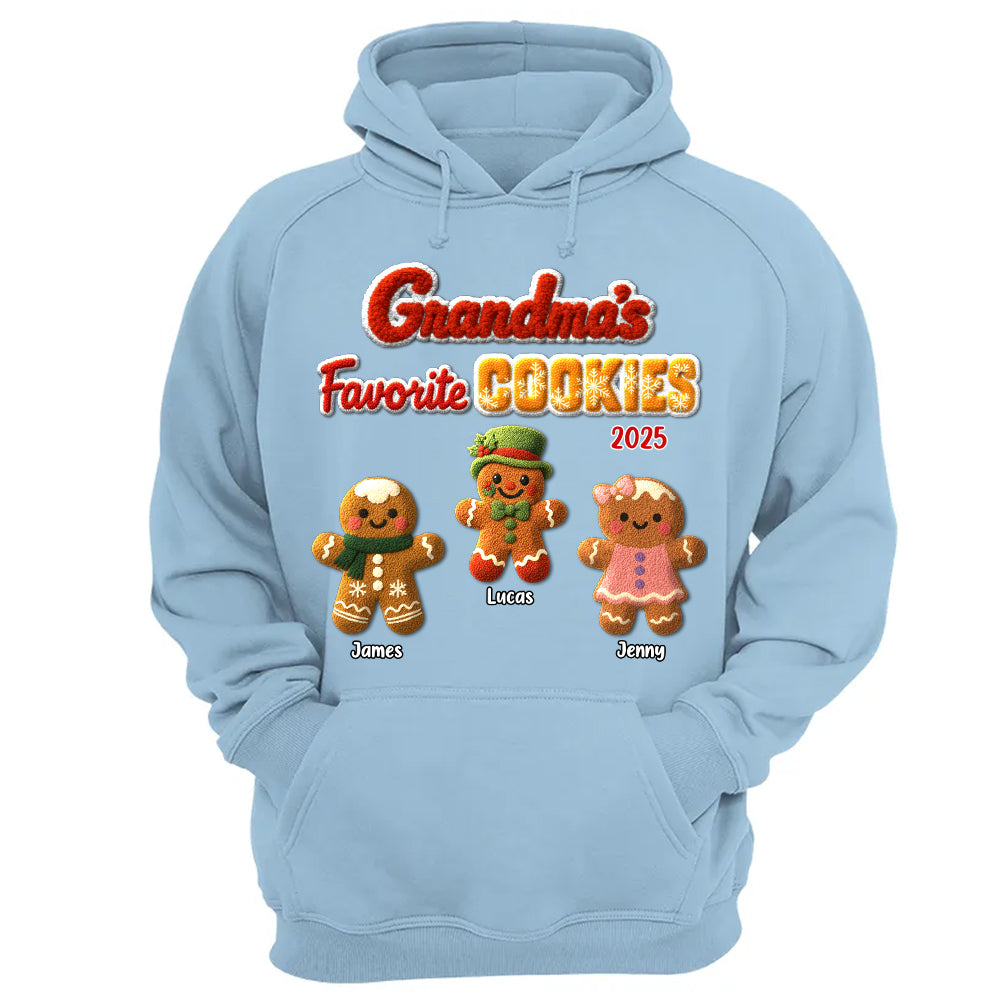 Grandma's Favorite Cookie Crochet Faux Yarn Texture Personalized Shirt Hv01