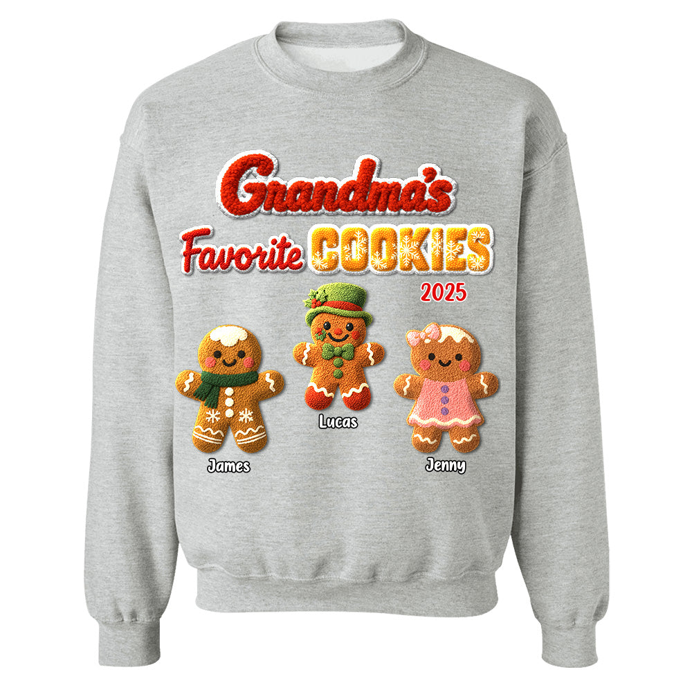 Grandma's Favorite Cookie Crochet Faux Yarn Texture Personalized Shirt Hv01