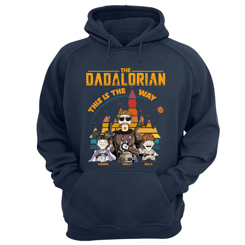 The Dadalorian This Is The Way - Personalized Shirt For Dad - Custom Nickname With Kids Gift New Nh00