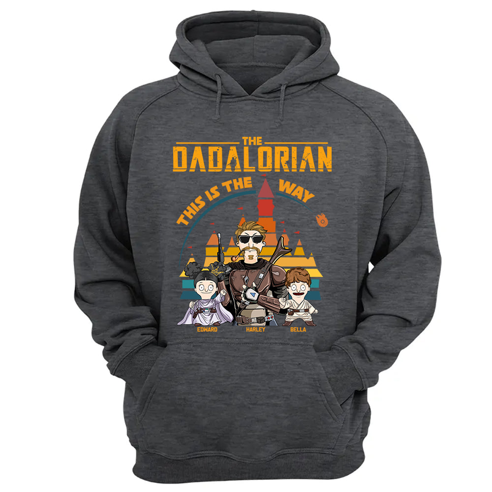 The Dadalorian This Is The Way - Personalized Shirt For Dad - Custom Nickname With Kids Gift New Nh00