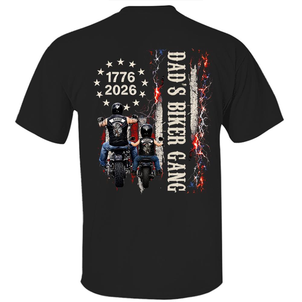 Custom Grandpa’s Biker Gang Shirt - Personalized Gift For Dad, Grandpa Nh00