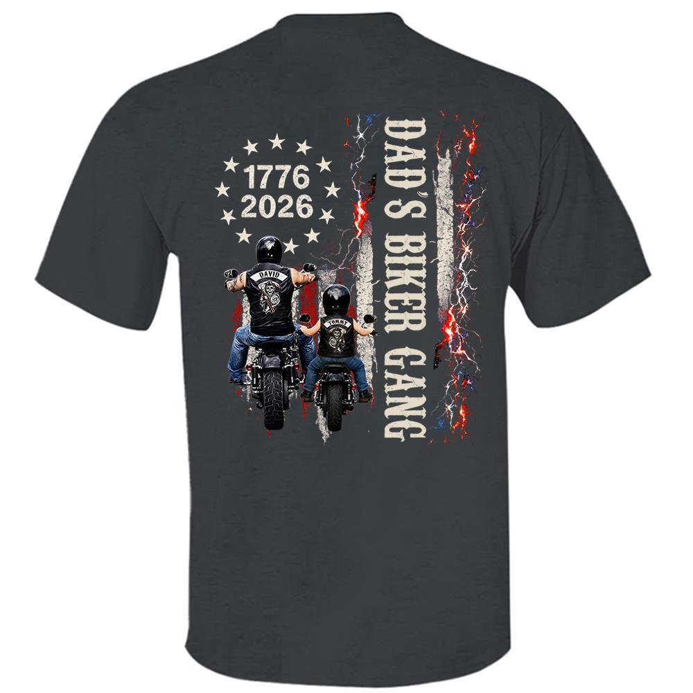 Custom Grandpa’s Biker Gang Shirt - Personalized Gift For Dad, Grandpa Nh00
