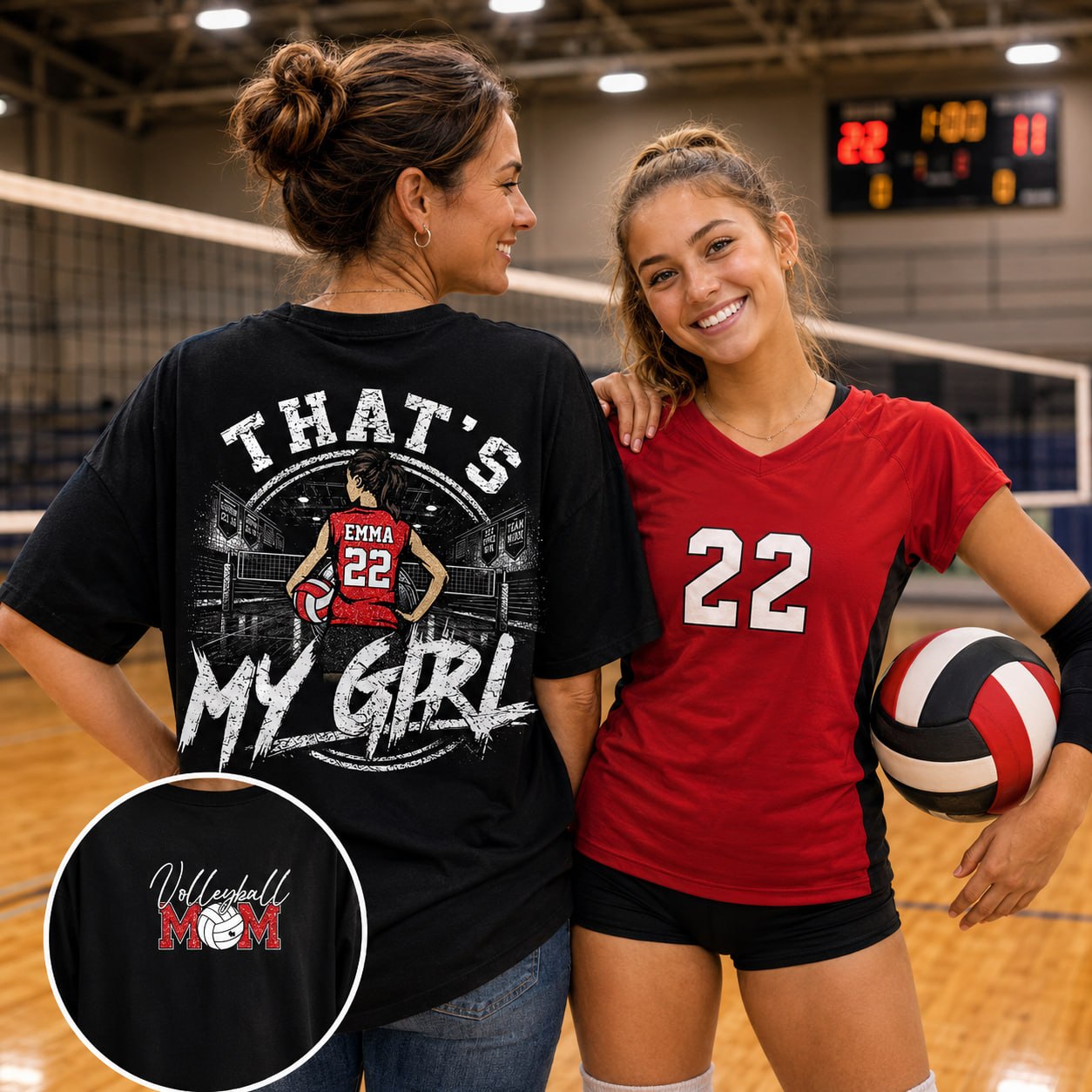 Personalized That's My Girl Shirt, Custom Volleyball Mom Gameday Shirt T1807 VH01