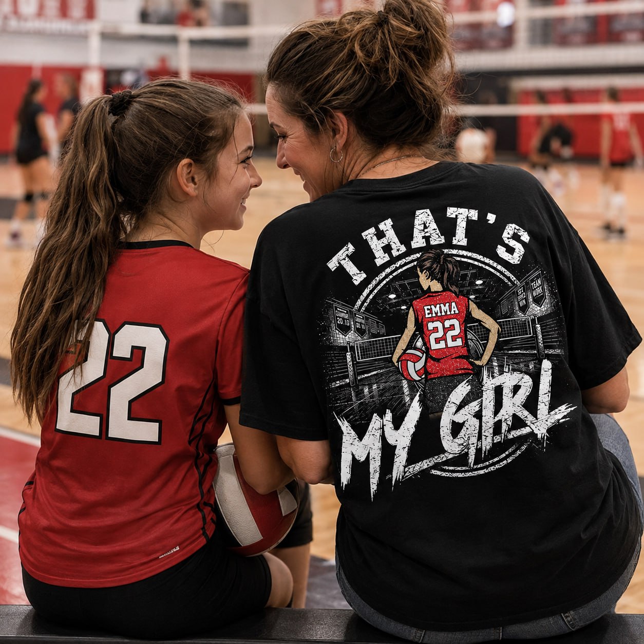 Personalized That's My Girl Shirt, Custom Volleyball Mom Gameday Shirt T1807 VH01