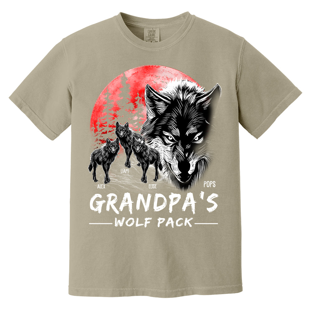 Grandpa Wolf Pack Personalized Shirt - Perfect Father's Day Gift for Dad Pa00