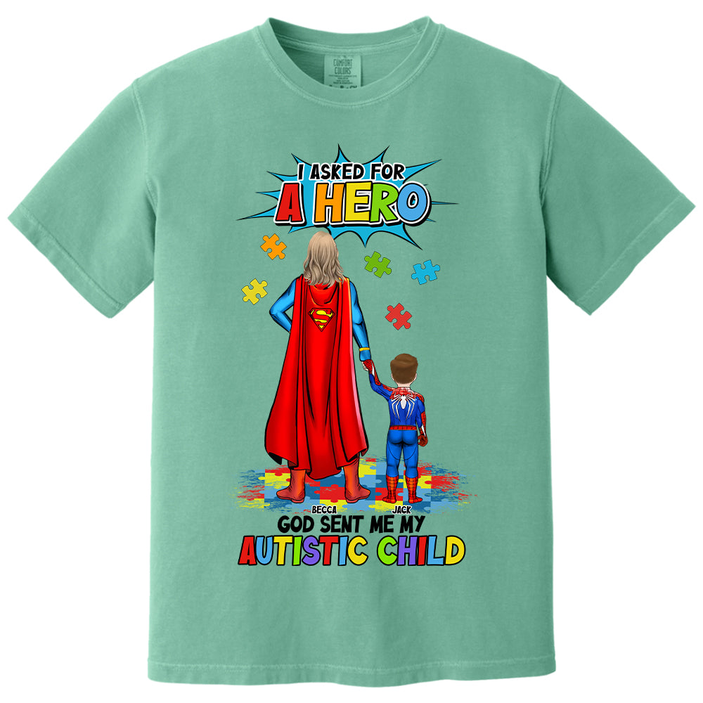 Personalized Gifts For Superhero Autism Mom Shirt Tu20