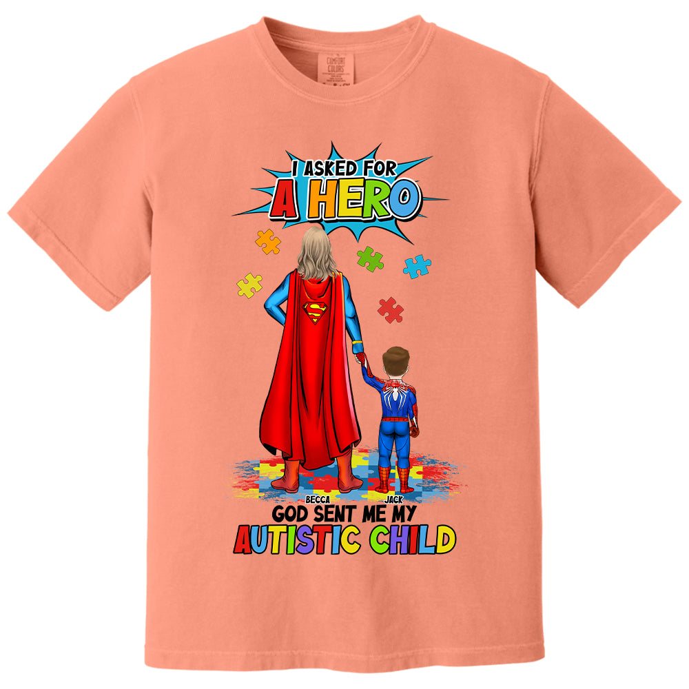 Personalized Gifts For Superhero Autism Mom Shirt Tu20