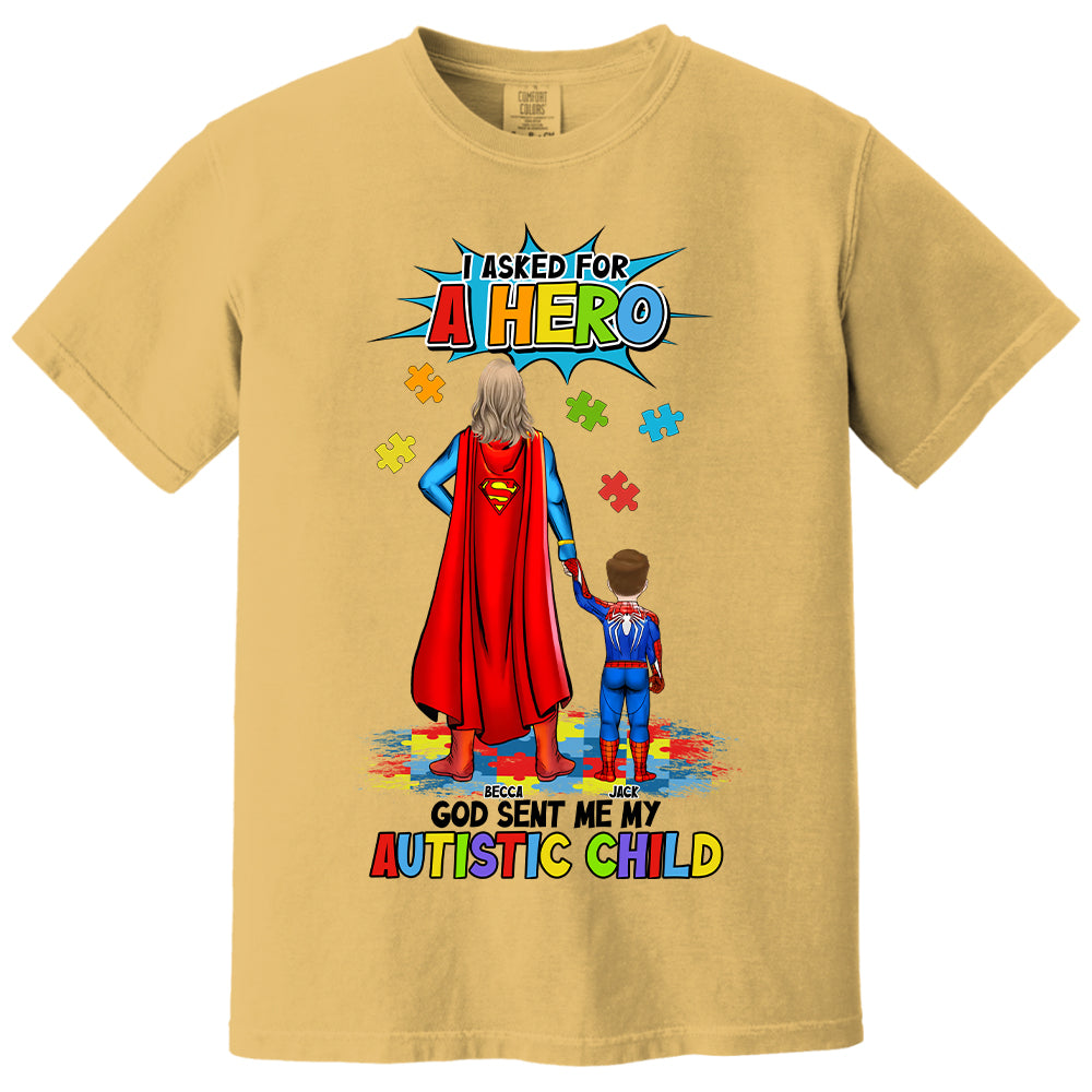 Personalized Gifts For Superhero Autism Mom Shirt Tu20