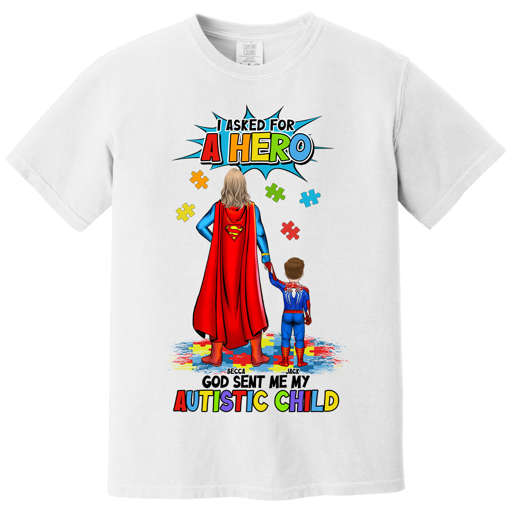 Personalized Gifts For Superhero Autism Mom Shirt Tu20