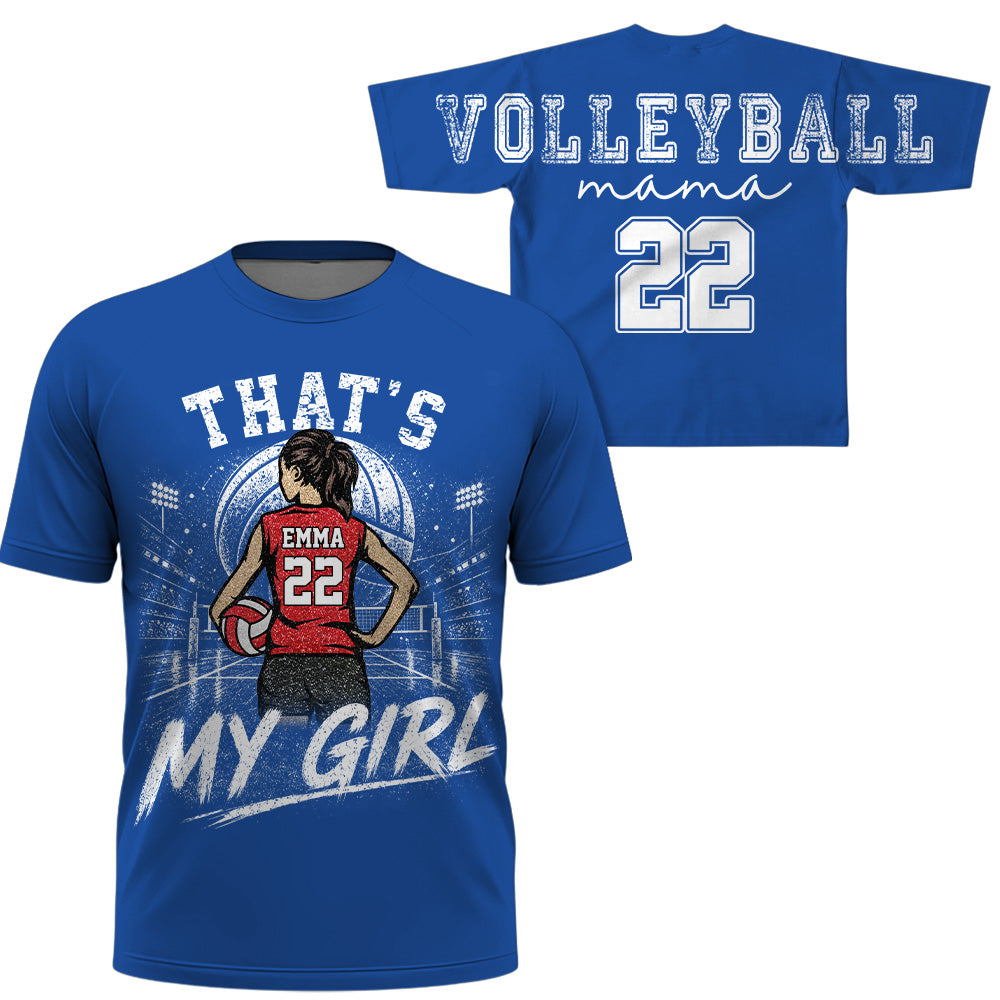 Personalized That's My Girl Shirt, Custom Player & Number, Volleyball Mom Gift for Game Day Na02 VH01