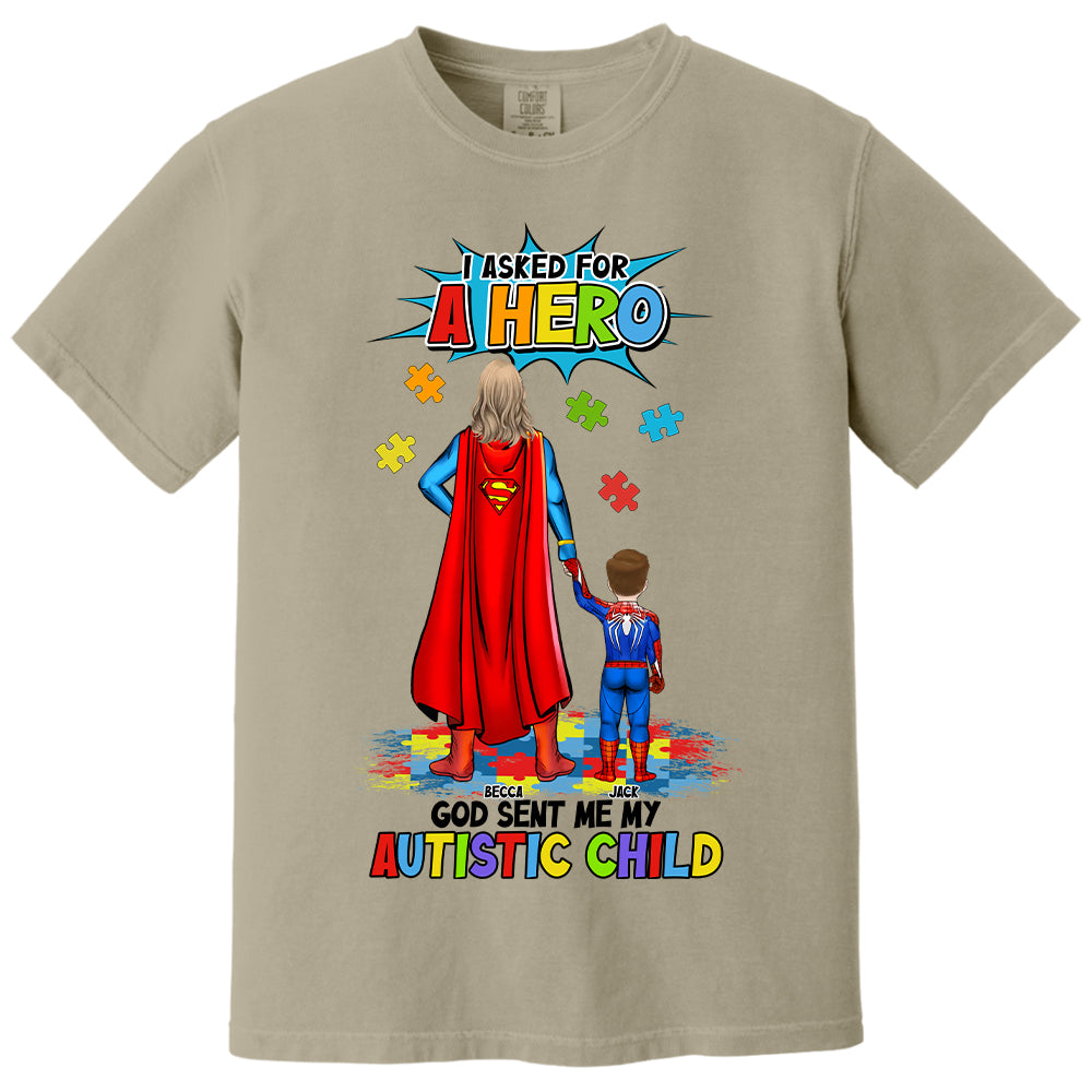 Personalized Gifts For Superhero Autism Mom Shirt Tu20