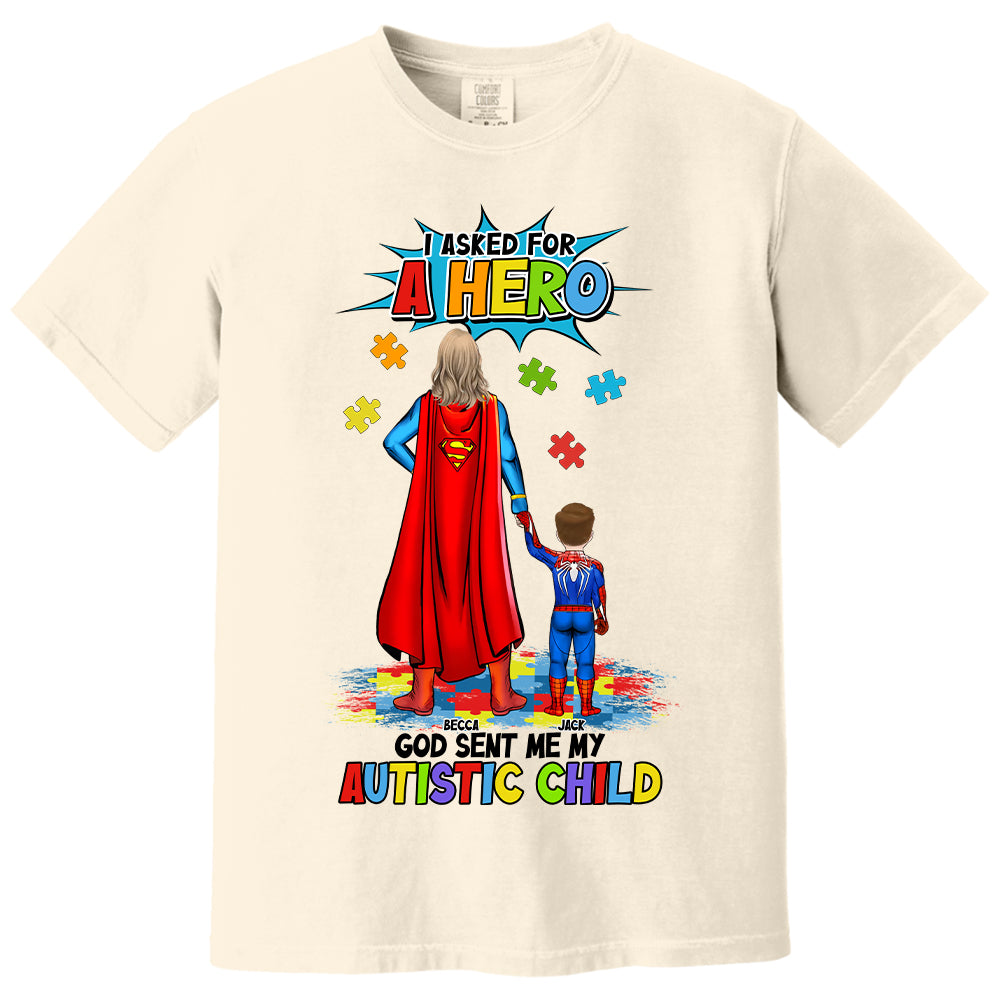 Personalized Gifts For Superhero Autism Mom Shirt Tu20