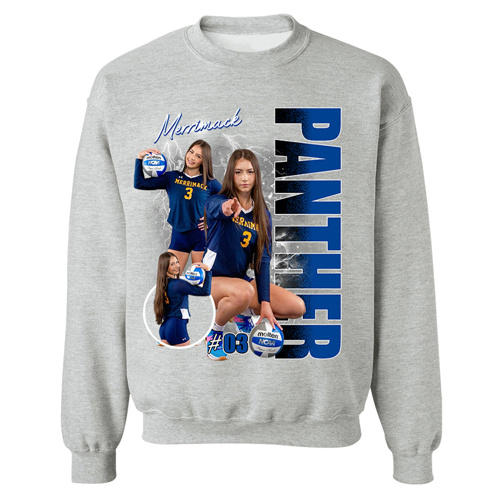 Custom Photo Volleyball Player Shirt - Personalized Team Name School Name Bootleg Shirt T1807 Pt99