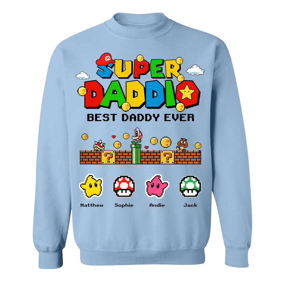 Personalized Super Daddio Shirt, Best Daddy Ever, Gift For Father's Day L0411 Hv01