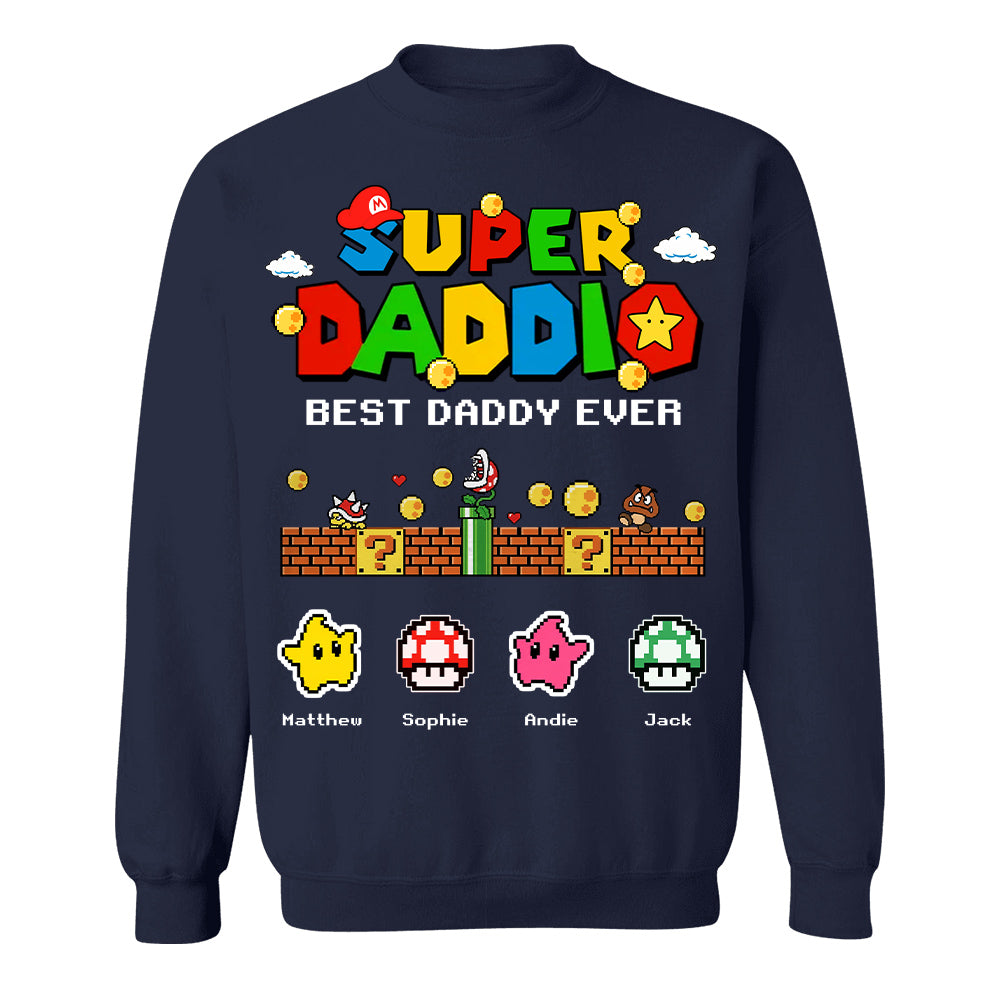 Personalized Super Daddio Shirt, Best Daddy Ever, Gift For Father's Day L0411 Hv01