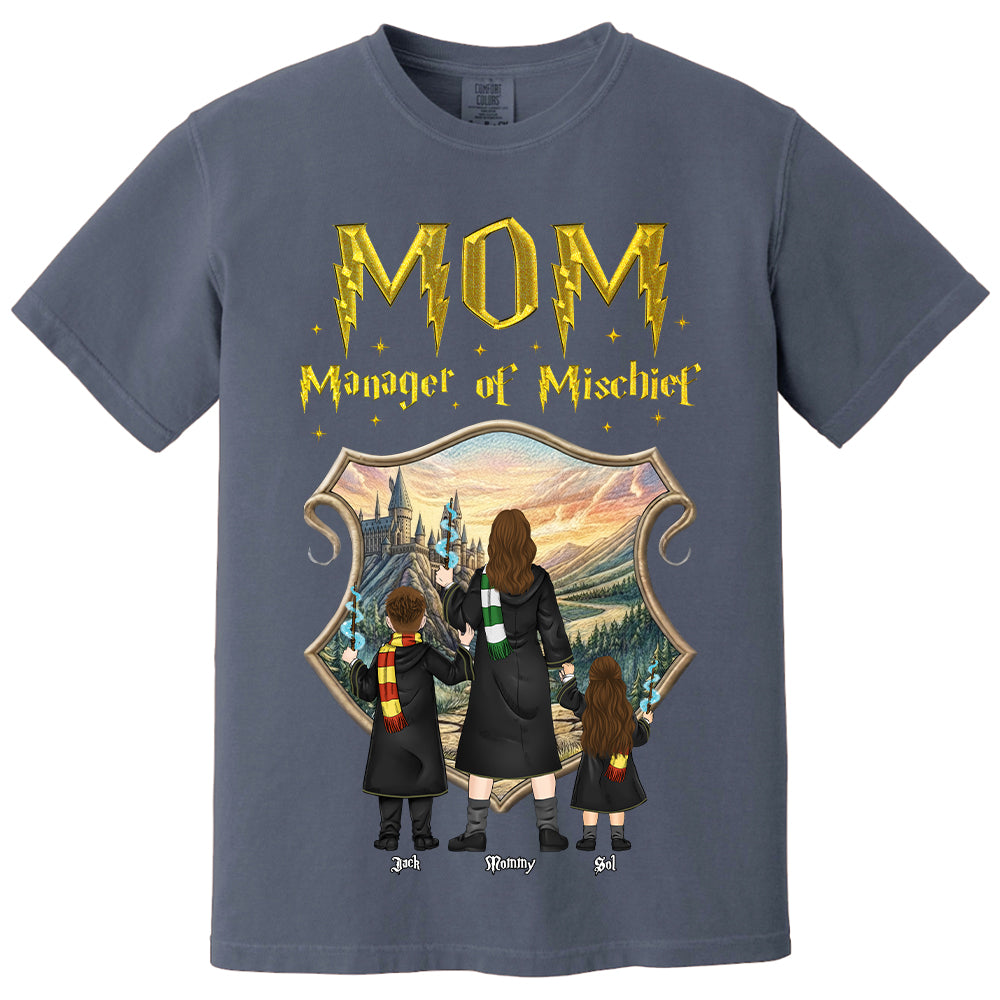 Customized Manager Of Mischief Mom Shirt, Gift For Mother's Day L0411Sweatshirt