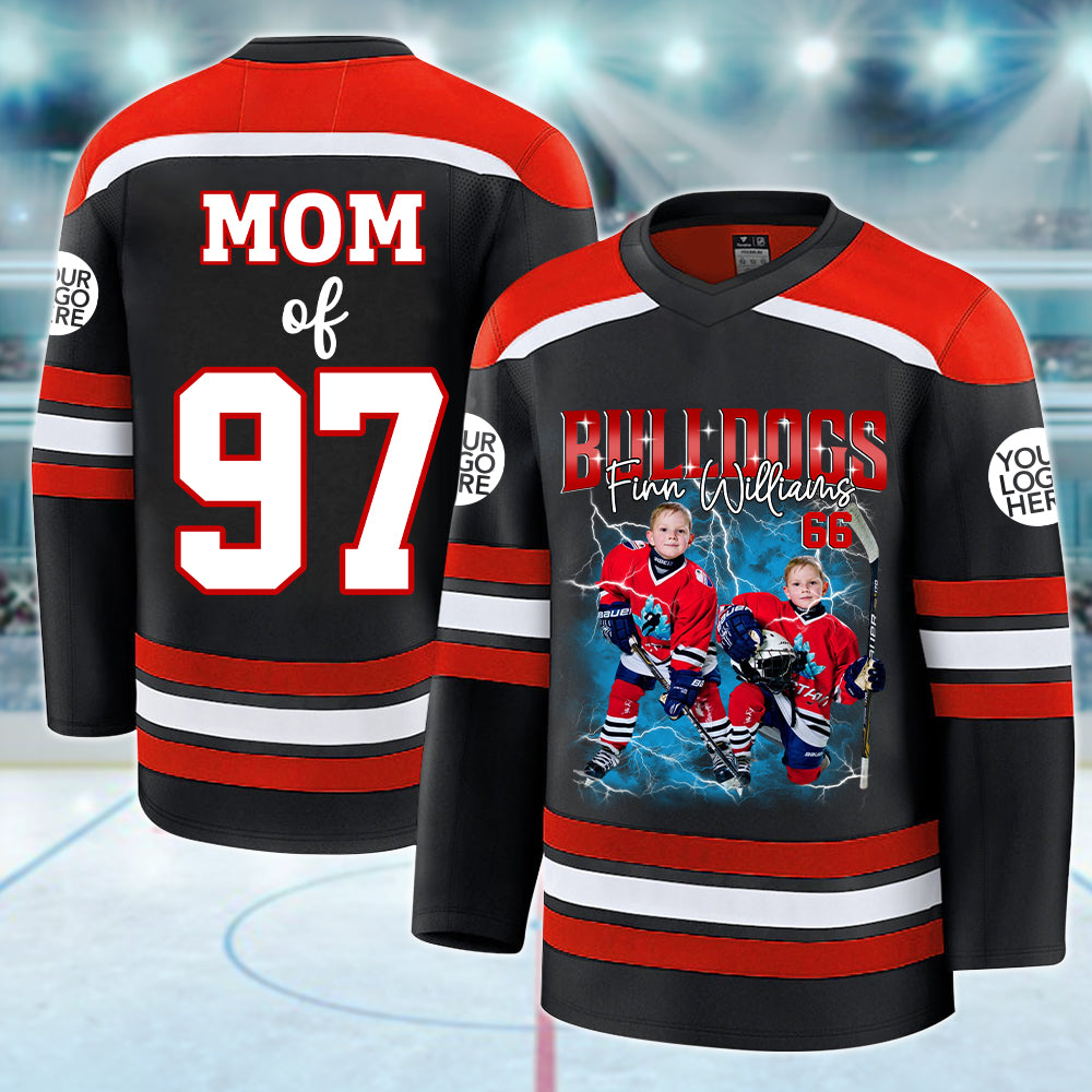 Custom Ice Hockey Player Photo With Unique Style Bootleg Jersey Shirt - Perfect Shirt For Ice Hockey Lovers Tu20