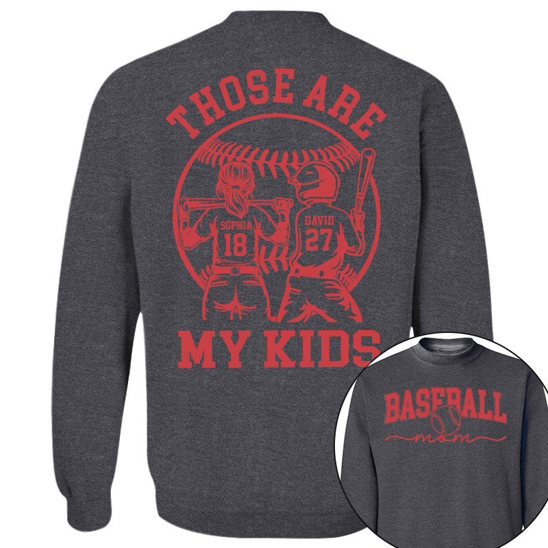 Those Are My Kids - Personalized Baseball Softball Mom Shirt Custom Name Number NA04 Pt99